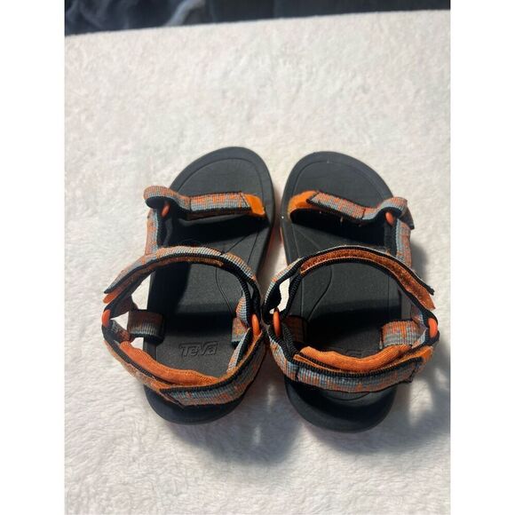 Teva Orange And Grey Sandals Kids Size 10 Toddler - Picture 8 of 11